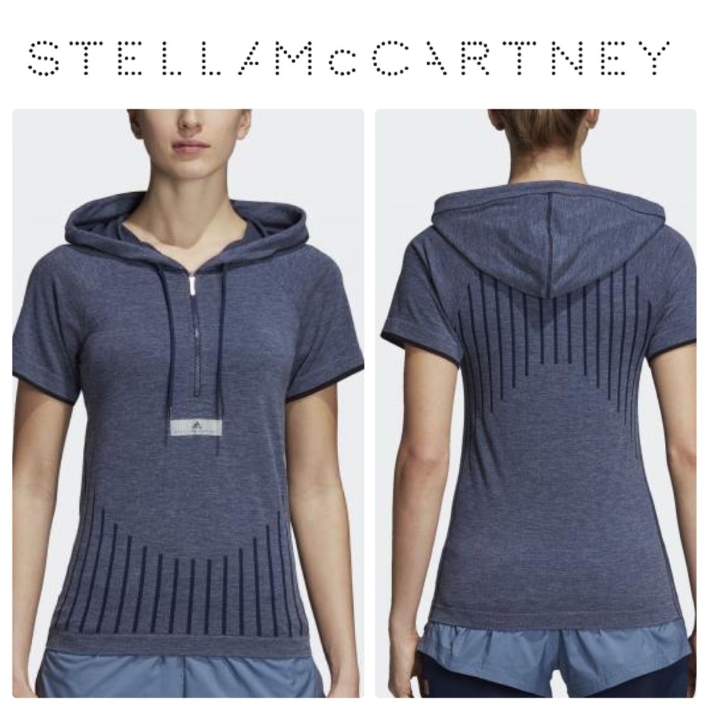 Stella McCartney Ultra Primeknit Running T-Shirt W CF3974 in Blue